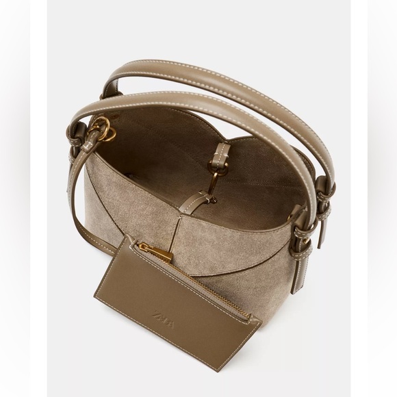 Zara NWT mini shopper handbag purse with crossbody - Picture 7 of 7